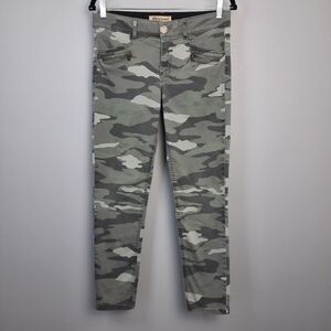 Democracy Ab Technology Midrise Gray Camo Print Skinny Jeans size 8